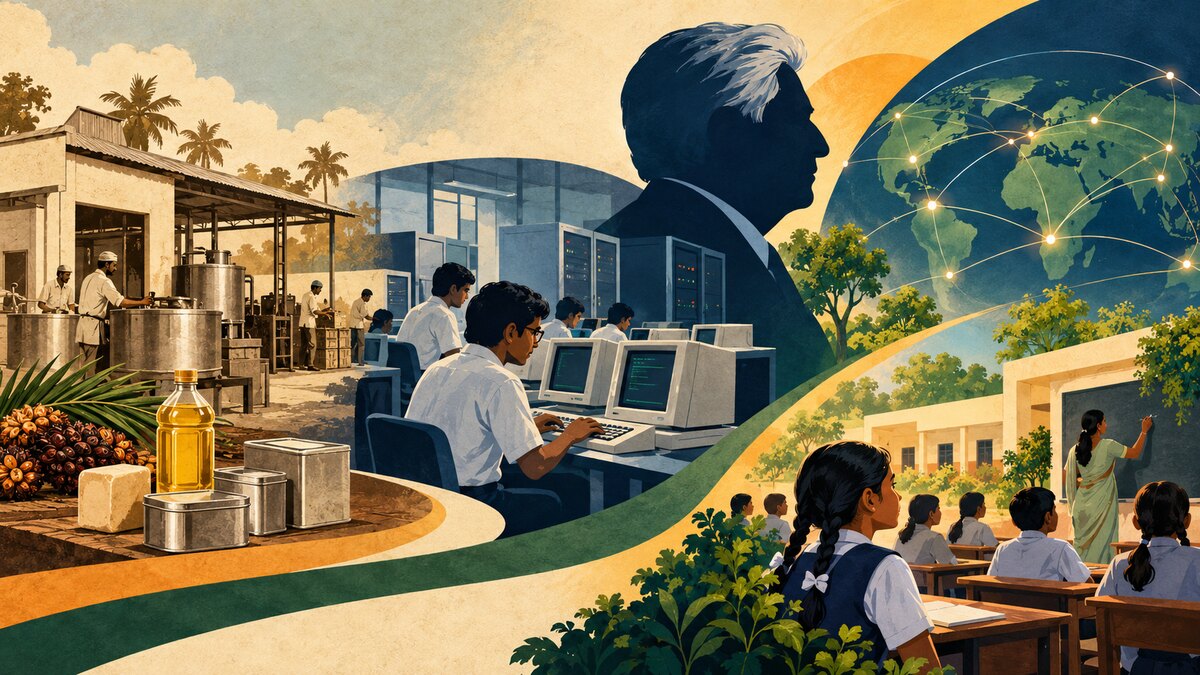 Editorial journey from a 1960s vegetable-oil factory to an early Indian computer lab, a global technology network and public education