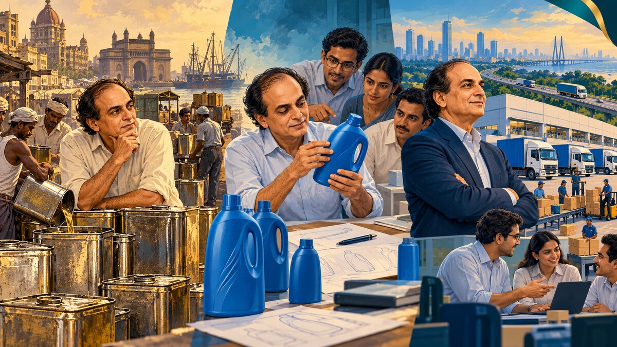 Editorial journey from metal oil tins to blue consumer packs, national distribution and a professional company